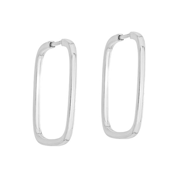 Brinco de Argola Quadrada em Prata 925
